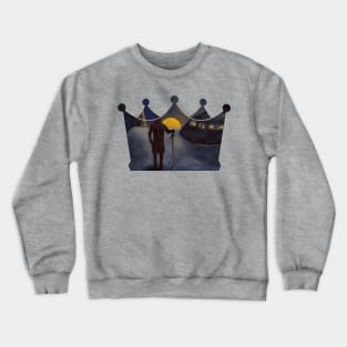 The medieval Space Knight at the UFO Crewneck Sweatshirt